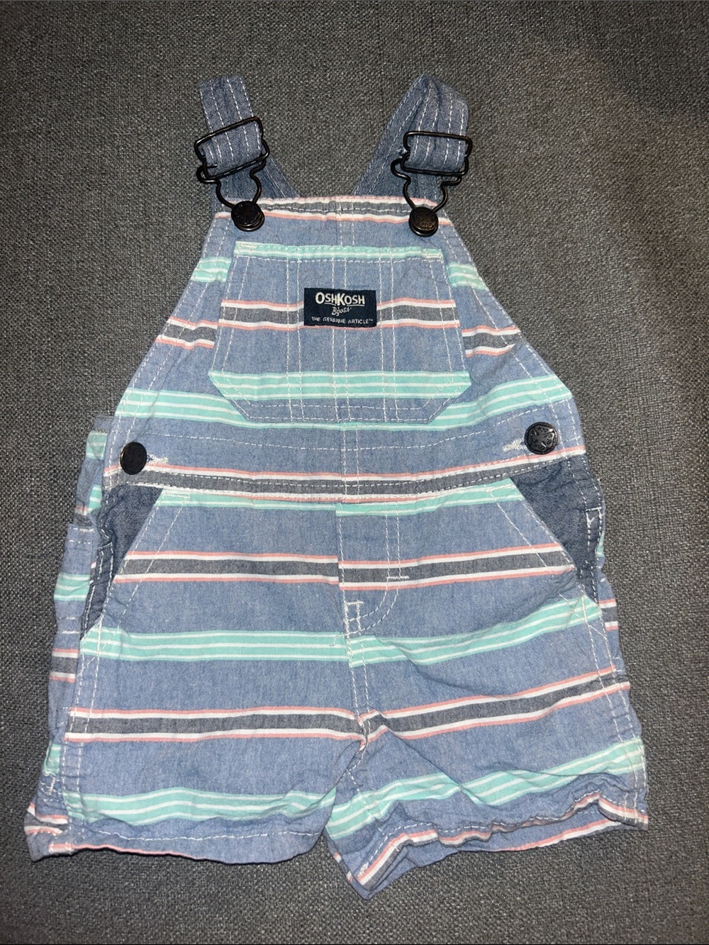 OshKosh B'gosh Blue Striped Overalls